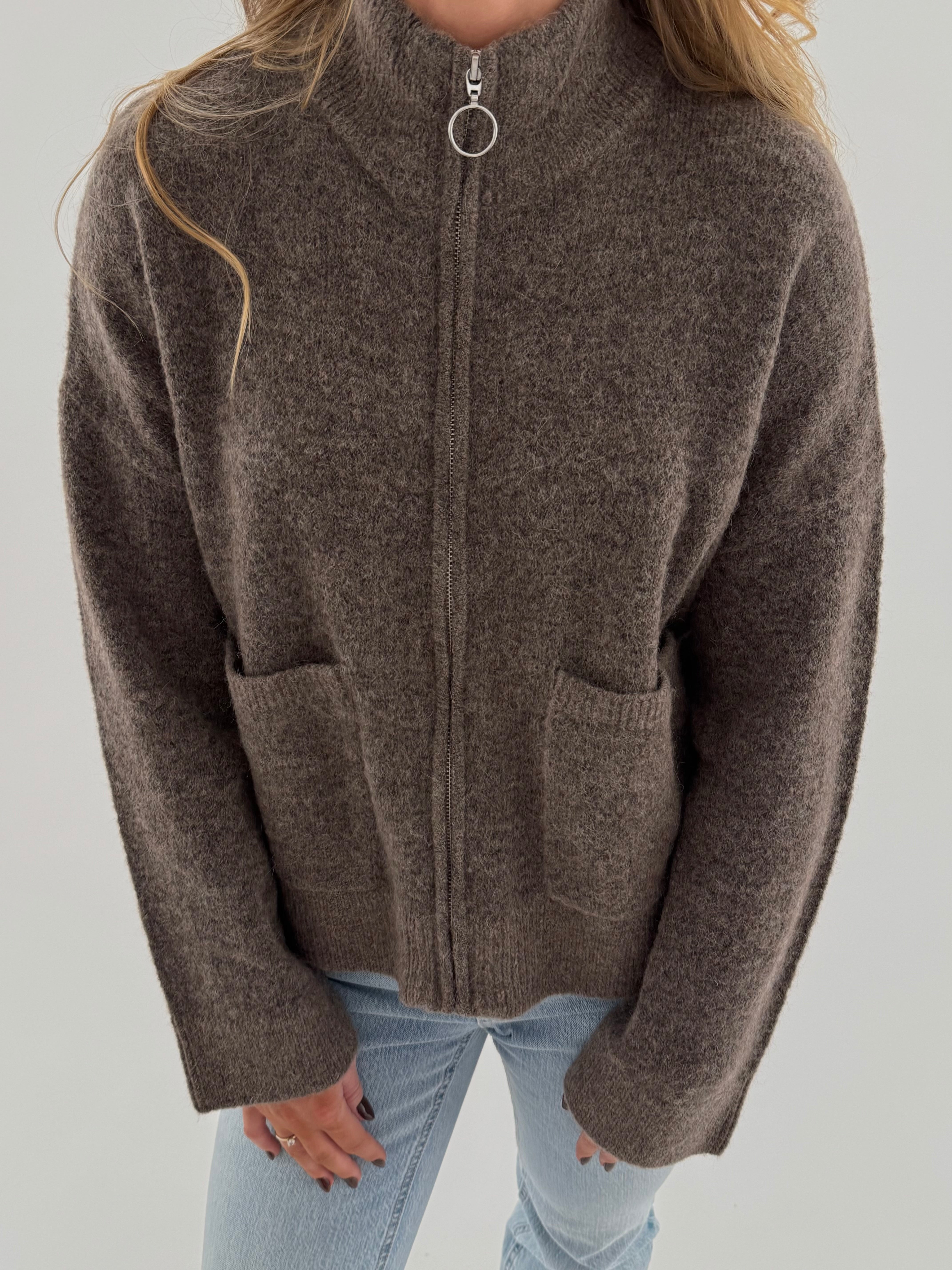 SLWSIA Knit Cardigan - Chocolate Chip